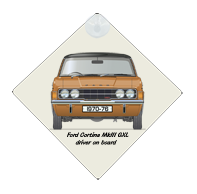 Ford Cortina MkIII GXL 4dr 1970-76 Car Window Hanging Sign